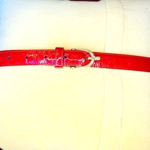 RED GUCCI PATENT LEATHER BELT